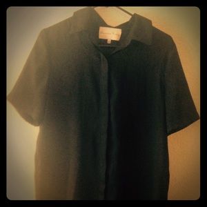 Black button down dress